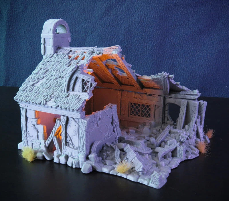 Ruined medieval cottage