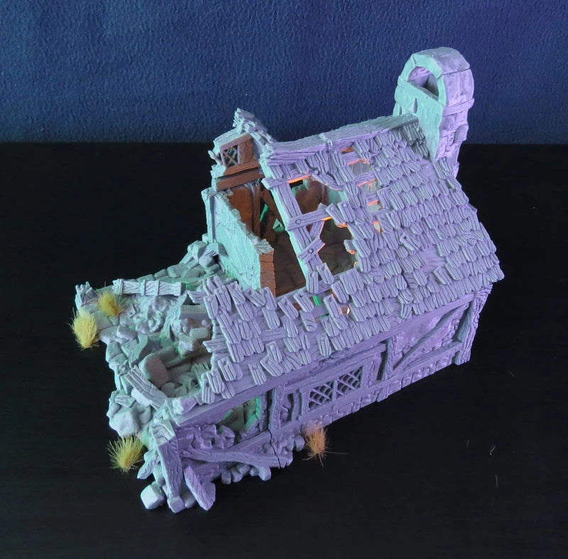 Ruined medieval cottage