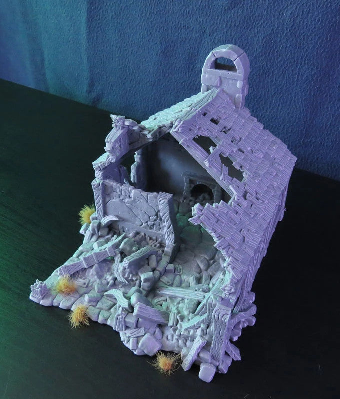 Ruined medieval cottage