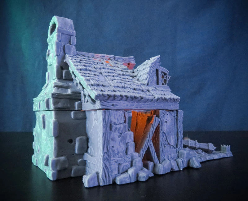 Ruined medieval cottage