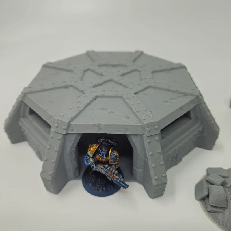 Wargame Militær Bunker Utpost Forsvarsett for Warhammer 40K, Kill Team og mer!