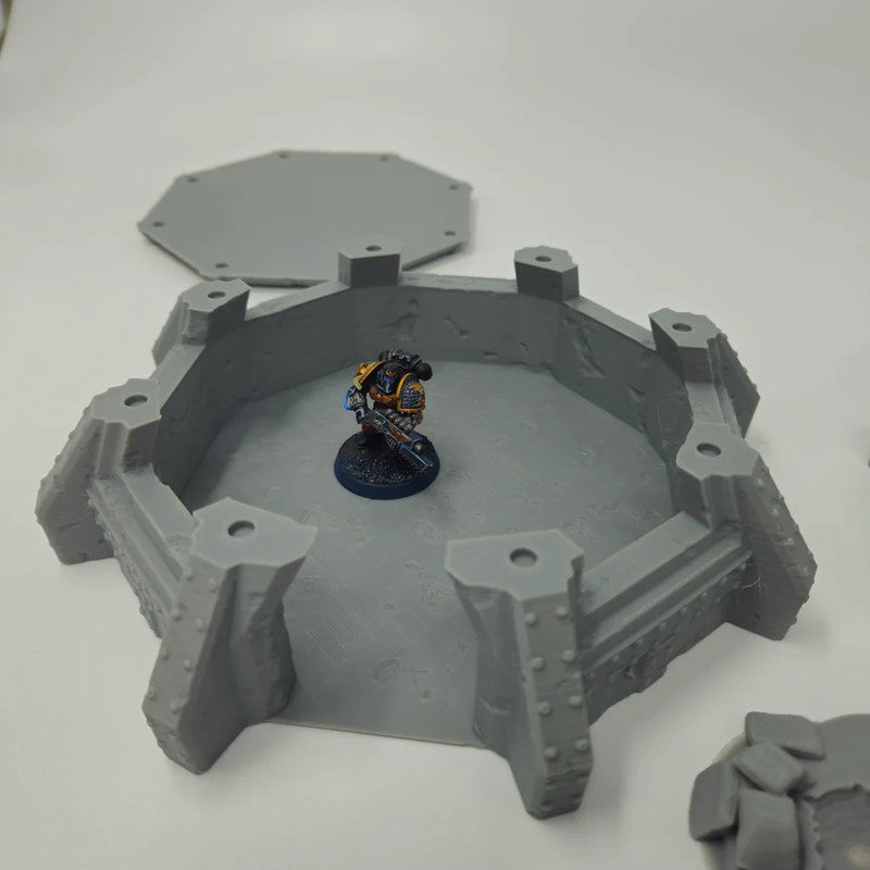 Wargame Militær Bunker Utpost Forsvarsett for Warhammer 40K, Kill Team og mer!