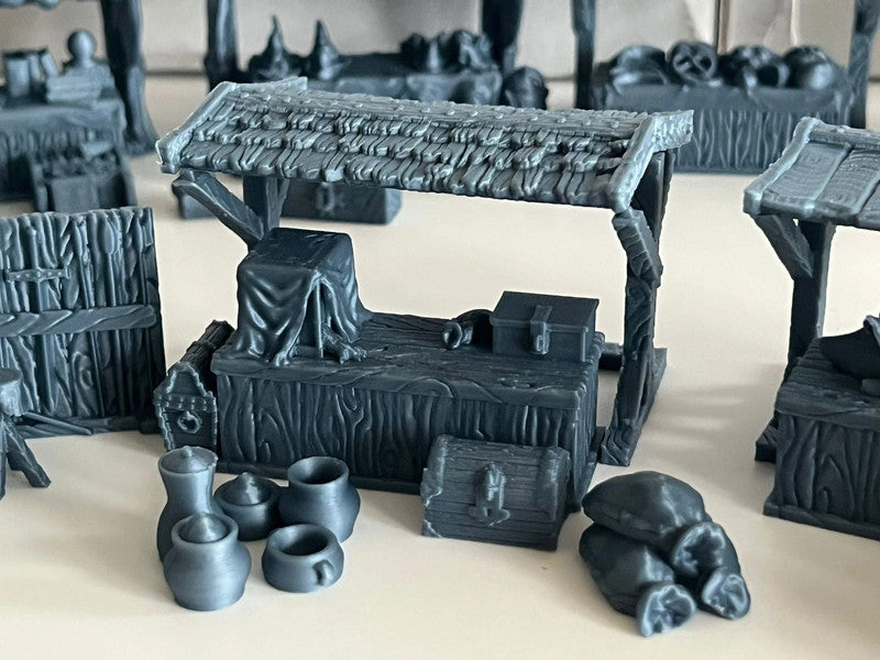 Middelalderlandsby Markedsplass for D&D, Mordheim, Age of Sigmar og mer!