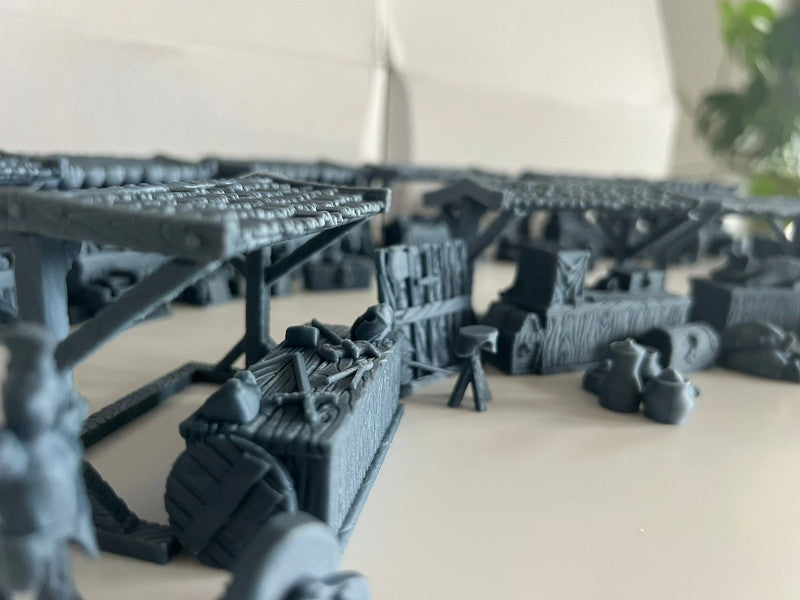 Middelalderlandsby Markedsplass for D&D, Mordheim, Age of Sigmar og mer!