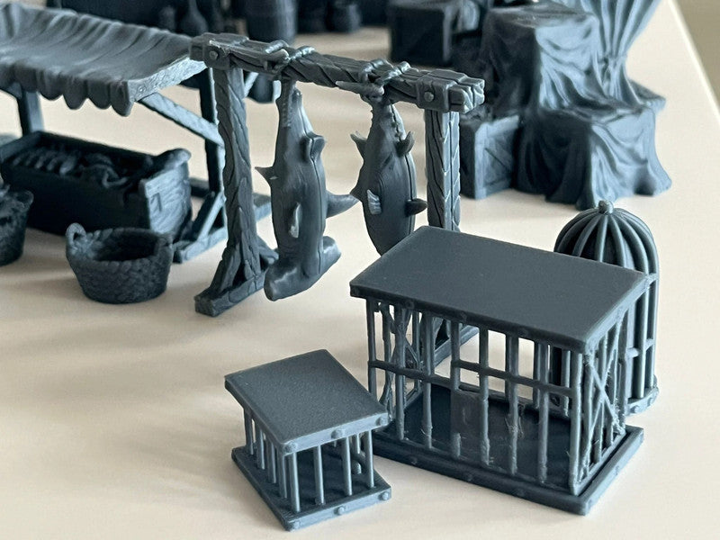 Middelalderlandsby Markedsplass for D&D, Mordheim, Age of Sigmar og mer!