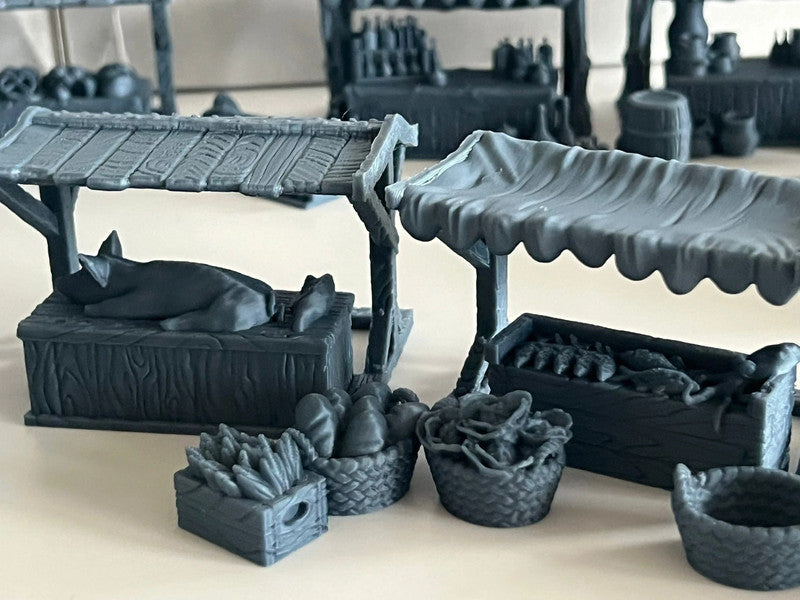Middelalderlandsby Markedsplass for D&D, Mordheim, Age of Sigmar og mer!