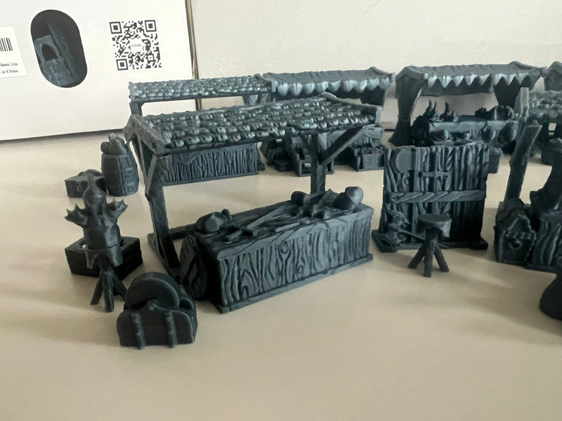Middelalderlandsby Markedsplass for D&D, Mordheim, Age of Sigmar og mer!