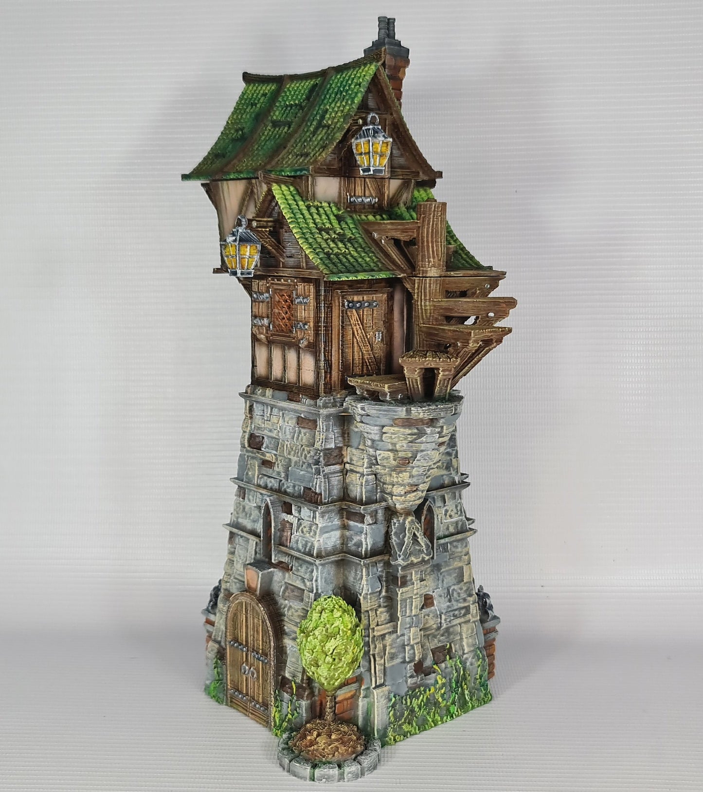 The Green Dragon Tower for Wargaming middelalder-fantasilandsbyterreng