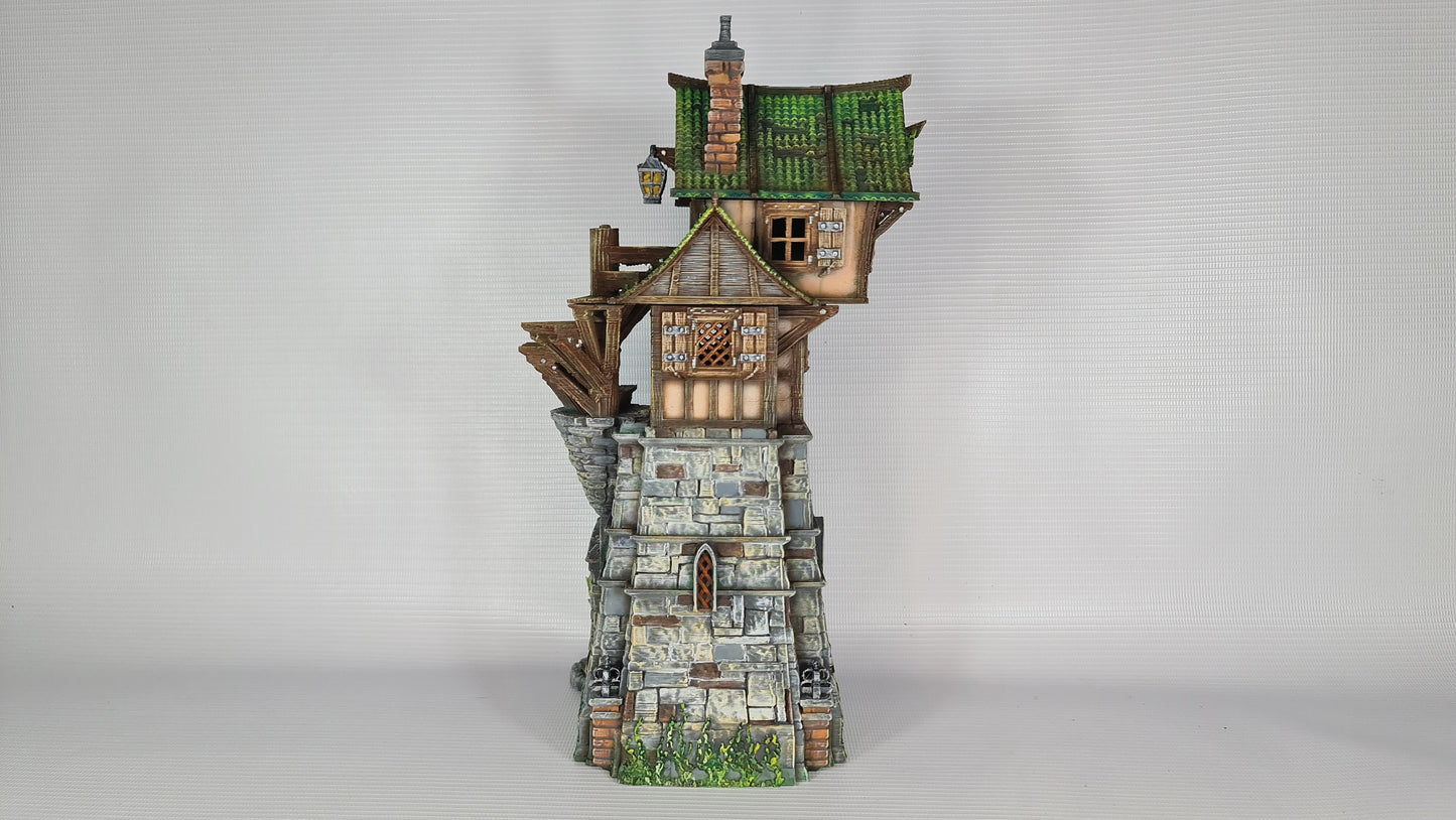 The Green Dragon Tower for Wargaming middelalder-fantasilandsbyterreng