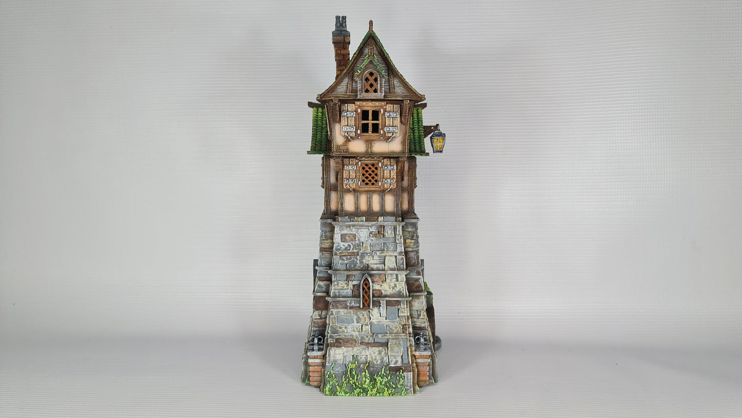 The Green Dragon Tower for Wargaming middelalder-fantasilandsbyterreng