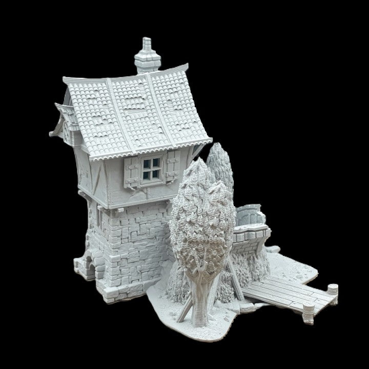 Broken Bridge | Fantasy Stone Bridge Medieval House Terrain for Warhammer D&D