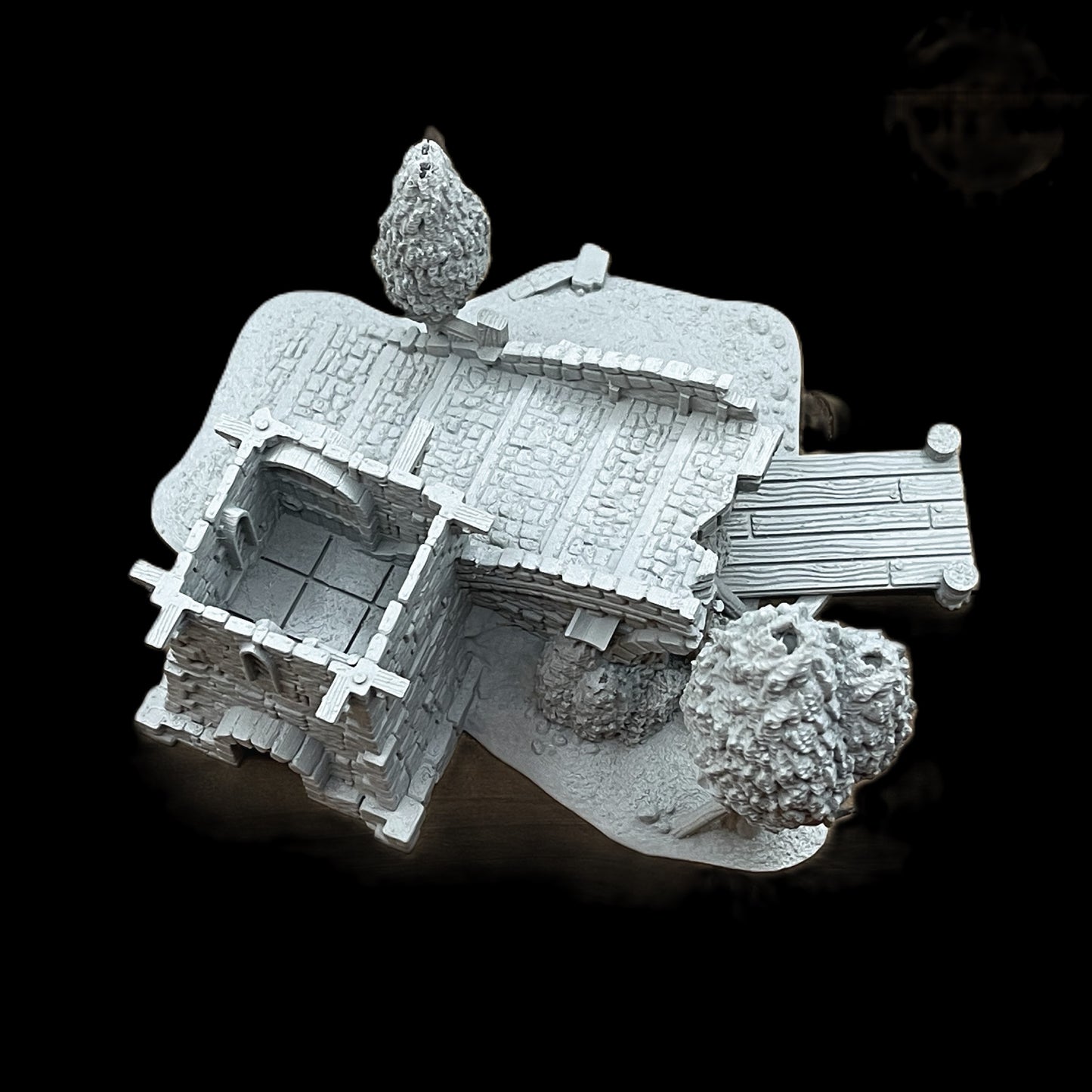Broken Bridge | Fantasy Stone Bridge Medieval House Terrain for Warhammer D&D