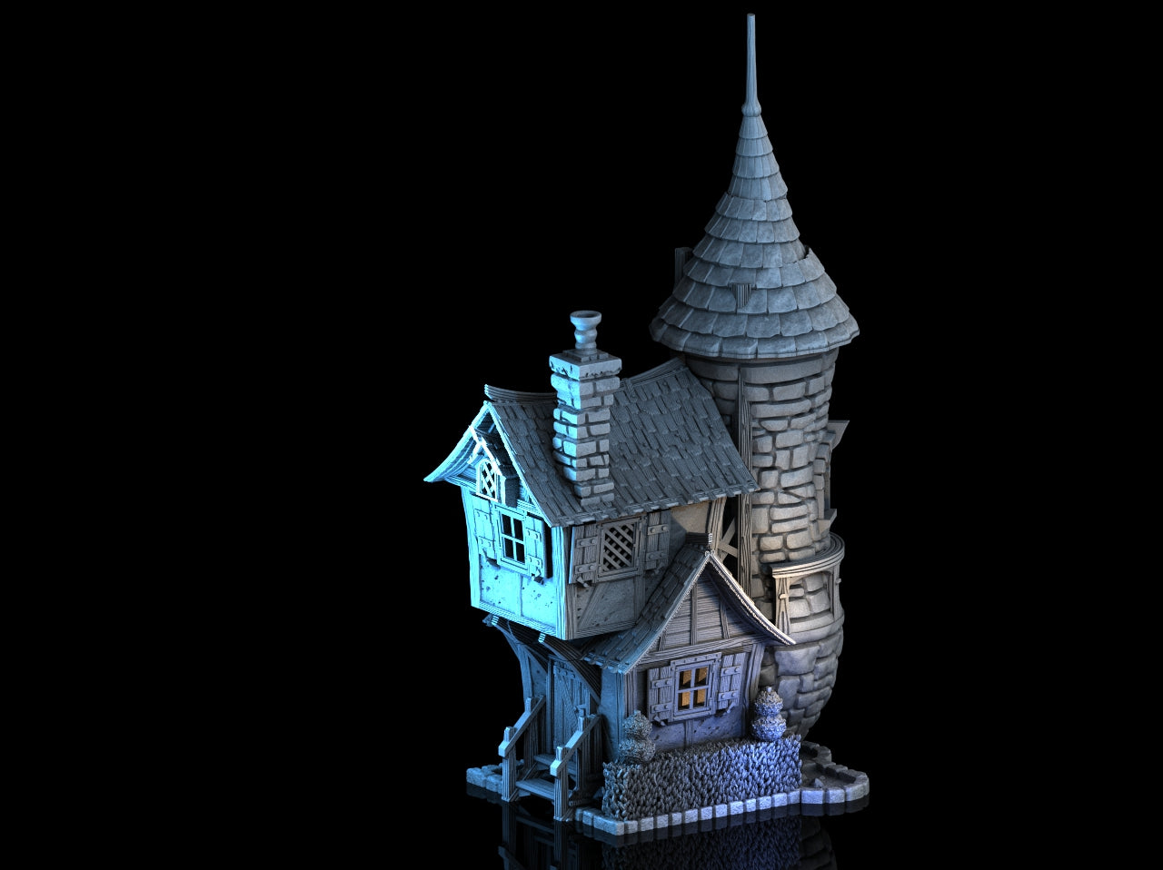 Peppermill Cottage – Detaljert 3D-printet Fantasy Hytte for Tabletop Rollespill