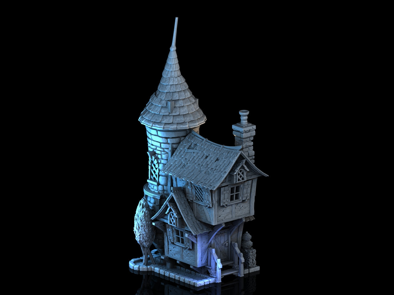 Peppermill Cottage – Detaljert 3D-printet Fantasy Hytte for Tabletop Rollespill
