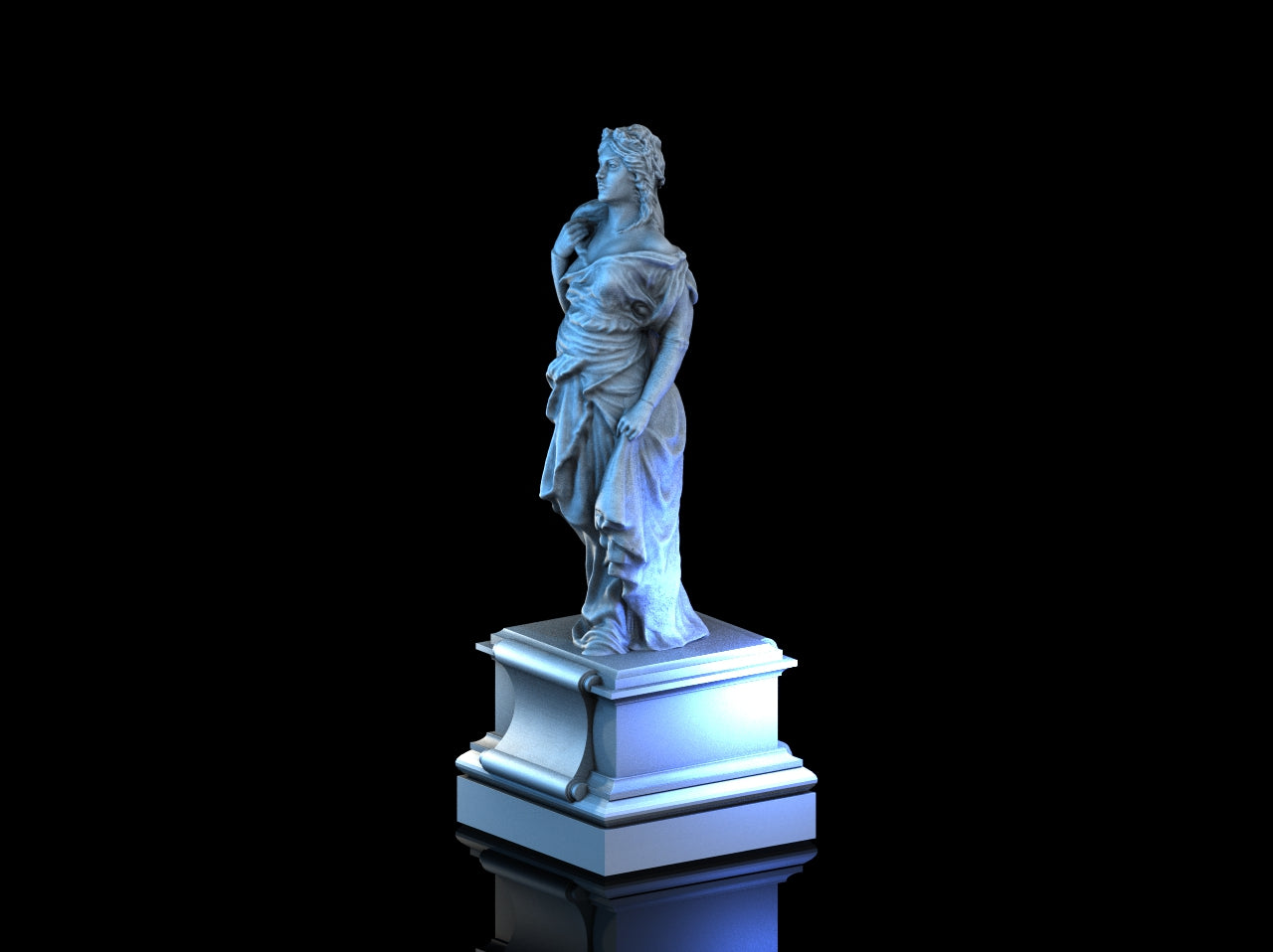 Daughter of Spring – Detaljert 3D-printet Statue for Tabletop Fantasy Spill og Dioramaer