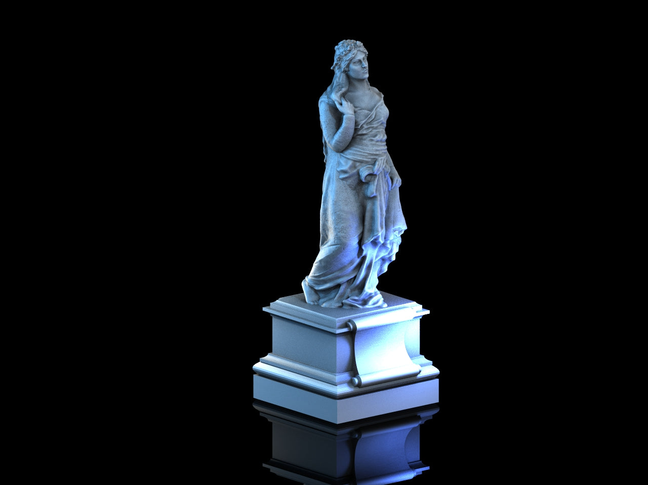 Daughter of Spring – Detaljert 3D-printet Statue for Tabletop Fantasy Spill og Dioramaer