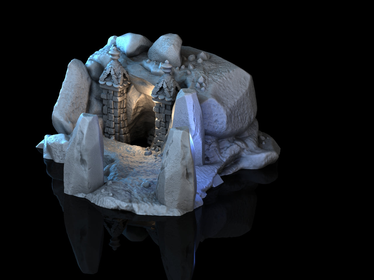 Ancient Barrow – Detaljert 3D-printet Gravhaug for Tabletop Fantasy Spill