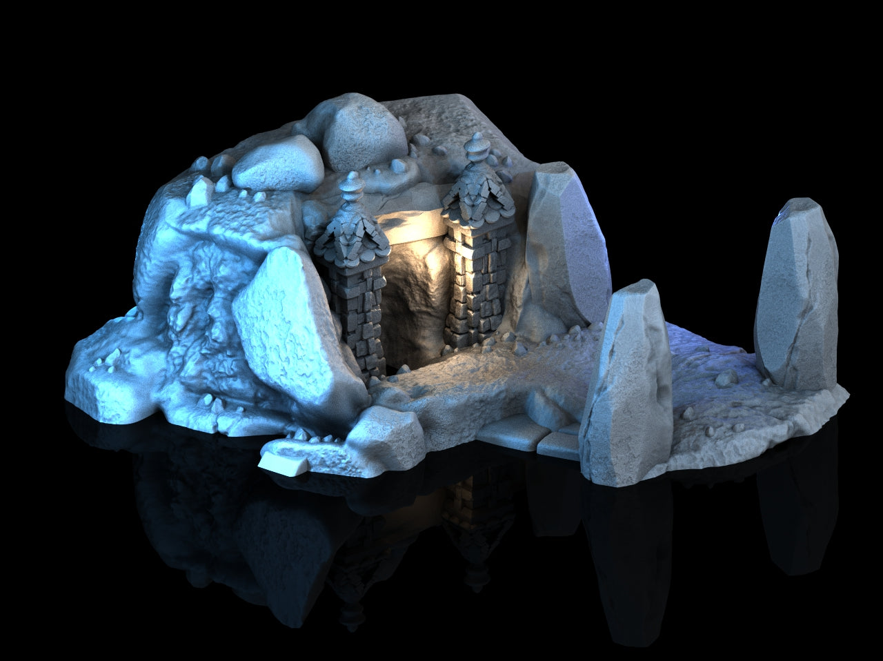 Ancient Barrow – Detaljert 3D-printet Gravhaug for Tabletop Fantasy Spill
