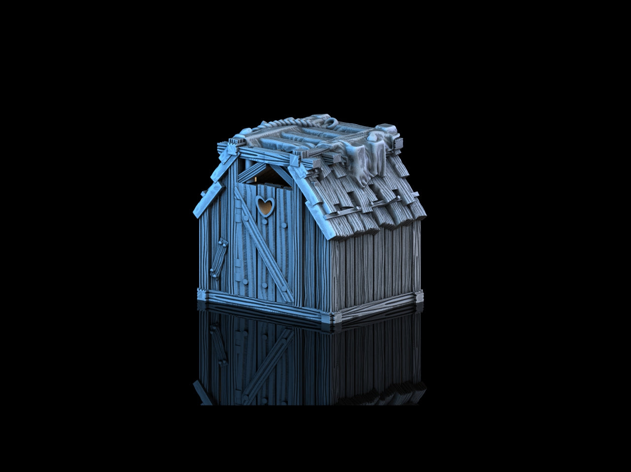 3D-printet Utedo – Fantasy Terreng for Tabletop Spill og Rollespill
